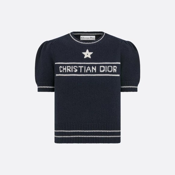 Christian Dior Short-Sleeved Sweater Navy Blue - Picture 4 of 13